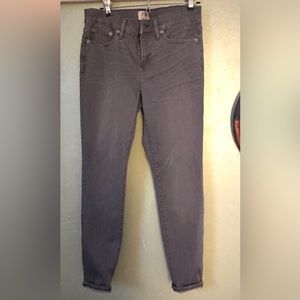 I crew toothpick grey stretch jeans 29